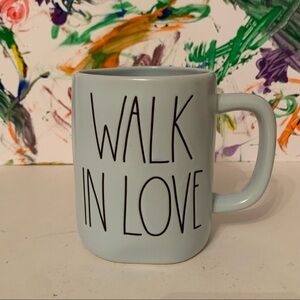 RAE DUNN "WALK IN LOVE" Blue Mug By Magenta